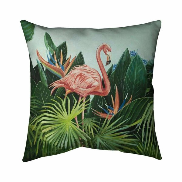 Begin Home Decor 26 x 26 in. Tropical Flamingo-Double Sided Print Indoor Pillow 5541-2626-AN514